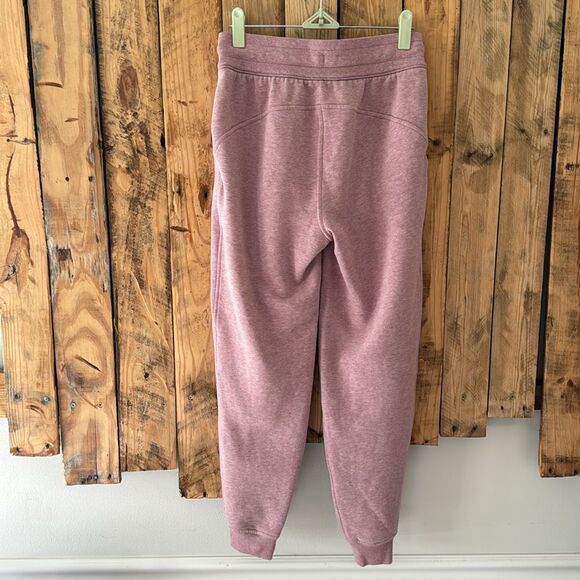 Lululemon Scuba High-Rise Jogger Sz Small Heathered Pink Taupe Fleece Sweatpants - Picture 4 of 14